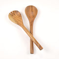Acacia Wood Salad Servers — 2-Piece Set by The Fine Living Co.